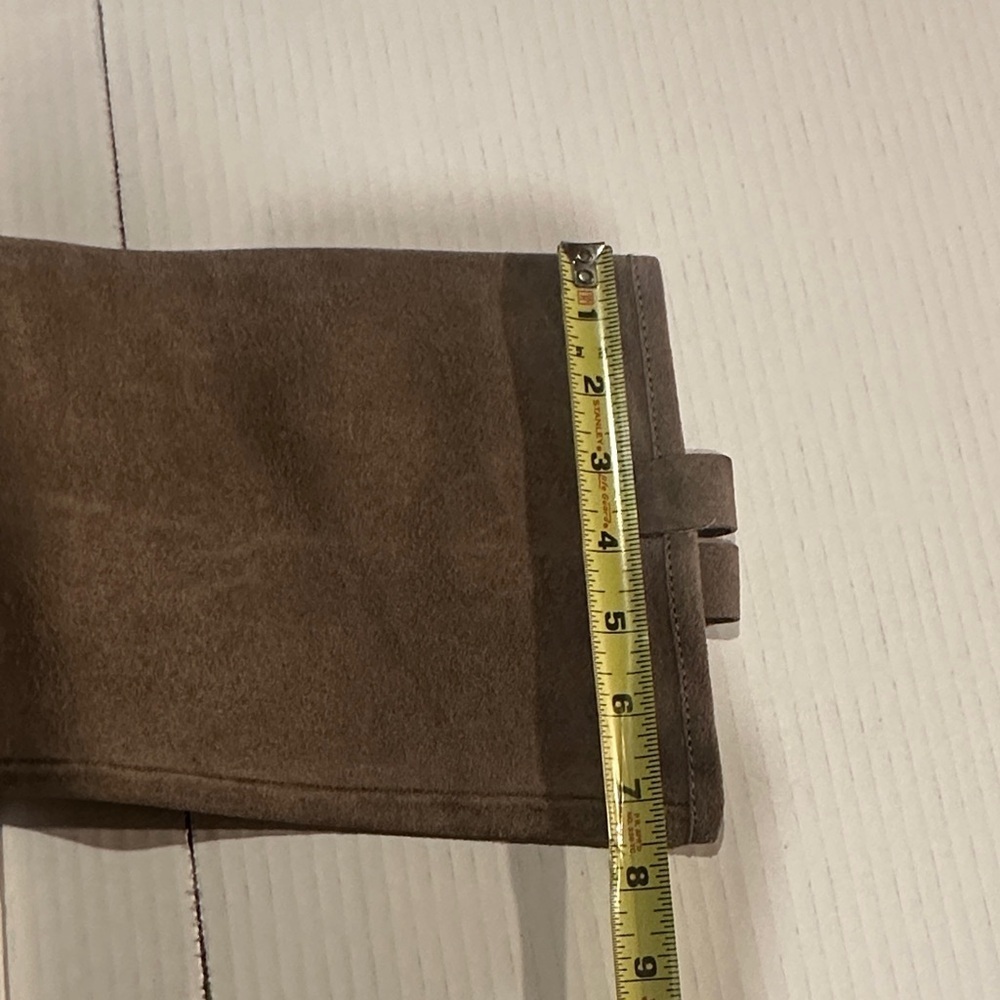 ORBT Putney light Brown tan leather Knee-High Boots with pull tabs side design - Picture 6 of 13